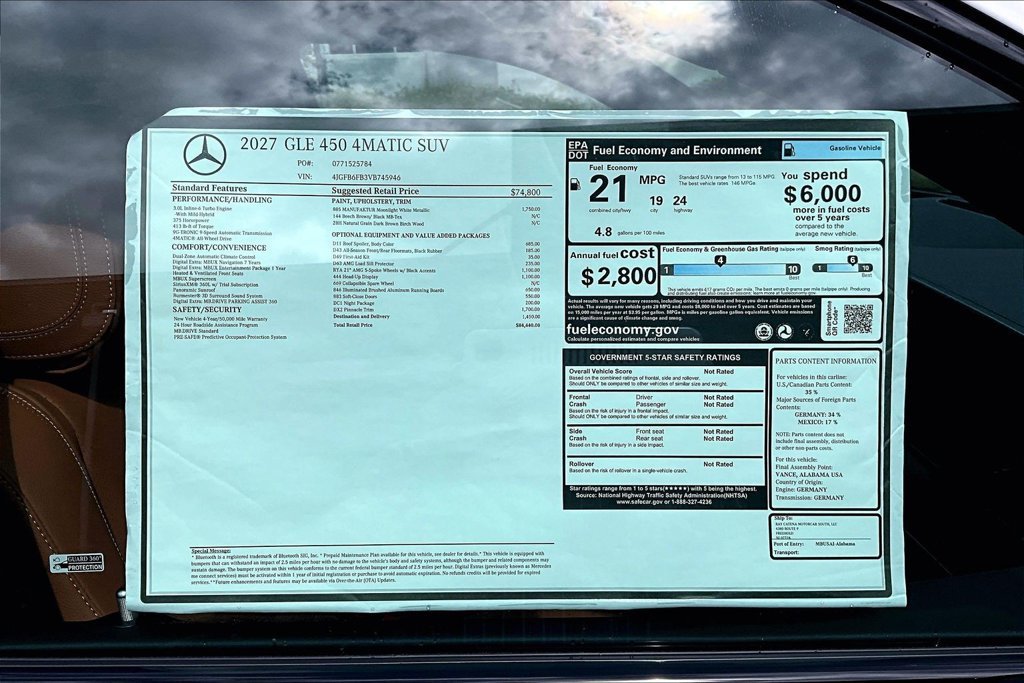 New 2027 MANUFAKTUR Moonlight White Metallic Mercedes-Benz GLE 450 image 14