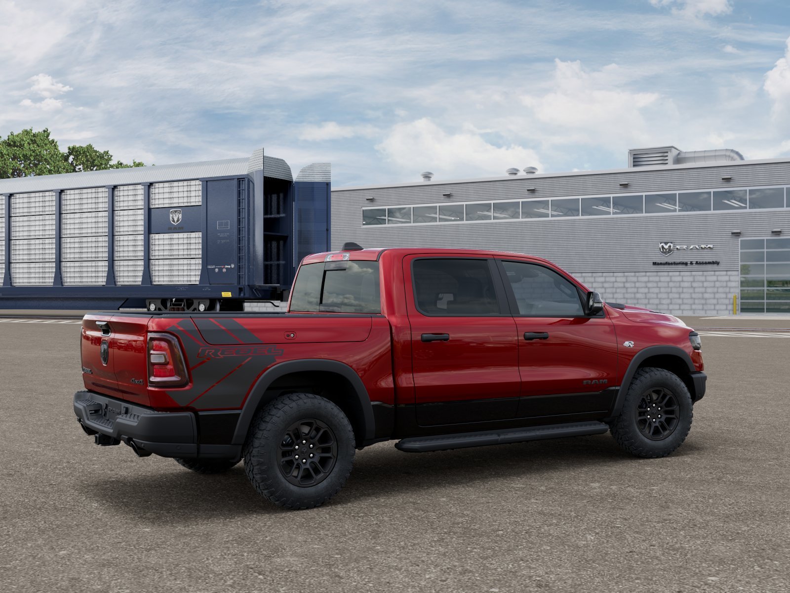 New 2026 Molten Red Pearl-Coat Exterior Paint RAM Rebel image 2