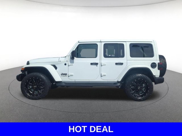 Used 2021 White Jeep Unlimited Sahara Altitude image 4