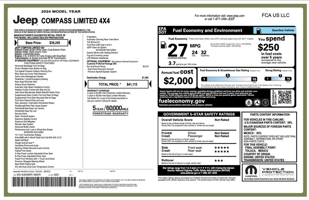 Used 2024 White Jeep Limited image 8