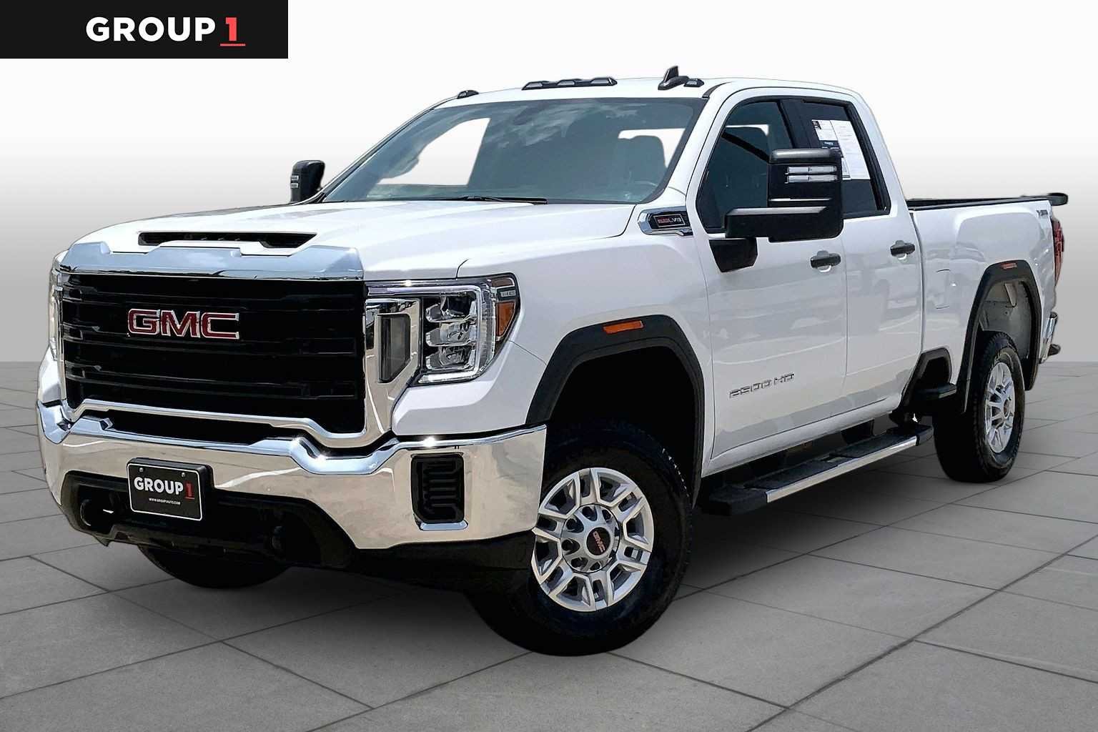 Certified Used 2021 SUMMIT WHITE GMC 4WD Double Cab Standard Bed image 1