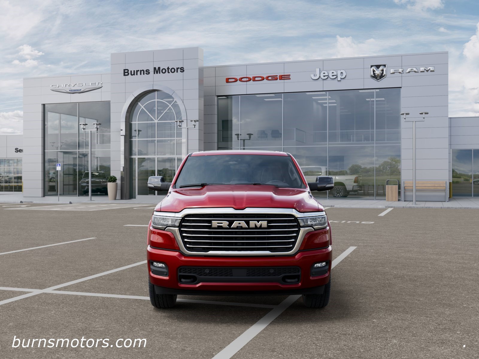 New 2026 Molten Red Pearl-Coat Exterior Paint RAM Laramie Southwest Edition image 6