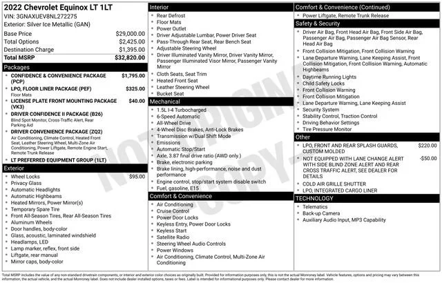 Used 2022 Silver Ice Metallic Chevrolet LT image 5