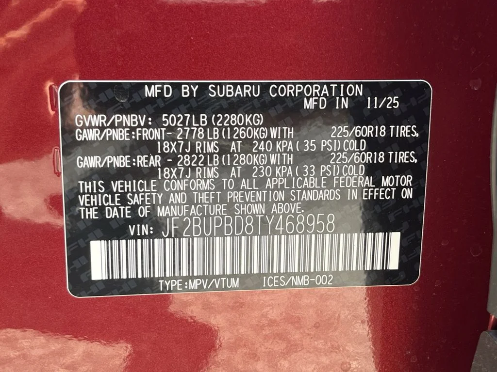 New 2026 CRIMSON RED PEARL Subaru Premium image 35