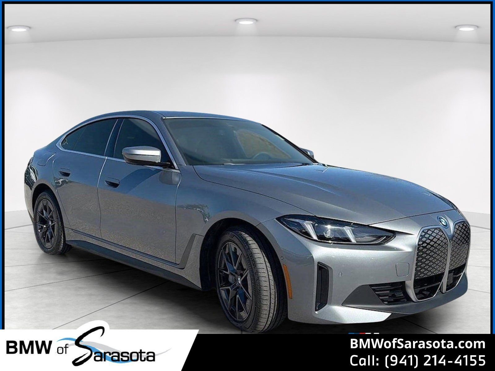 Gray (Skyscraper Grey Metallic) 2025 BMW i4 eDrive40 Gran Coupe FWD Sedan Rear-Wheel Drive