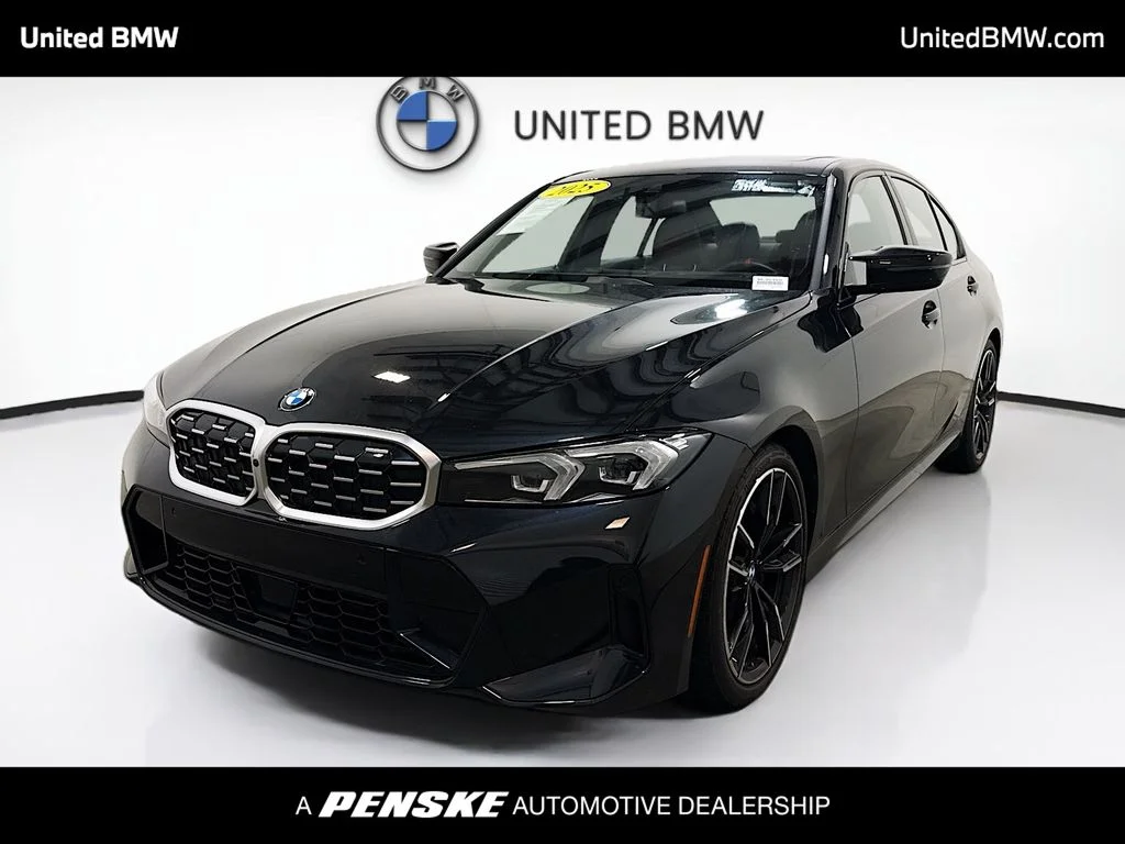 Used 2025 Black Sapphire Metallic BMW M340i image 1