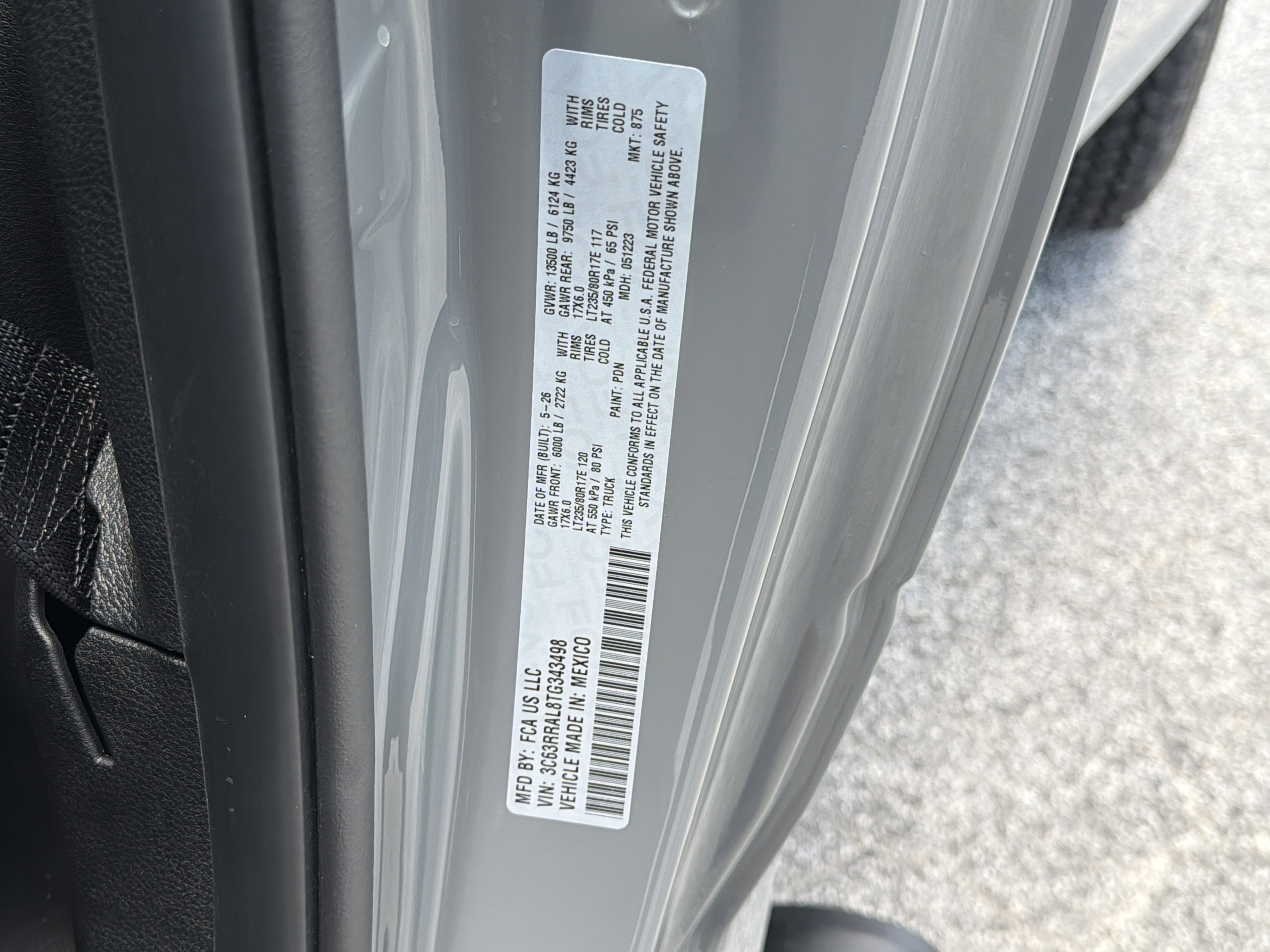 New 2026 Ceramic Gray Clear-Coat Exterior Paint RAM Tradesman image 30