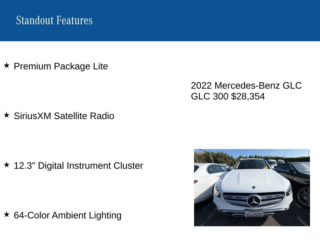 Certified Used 2022 White Mercedes-Benz GLC 300 image 9