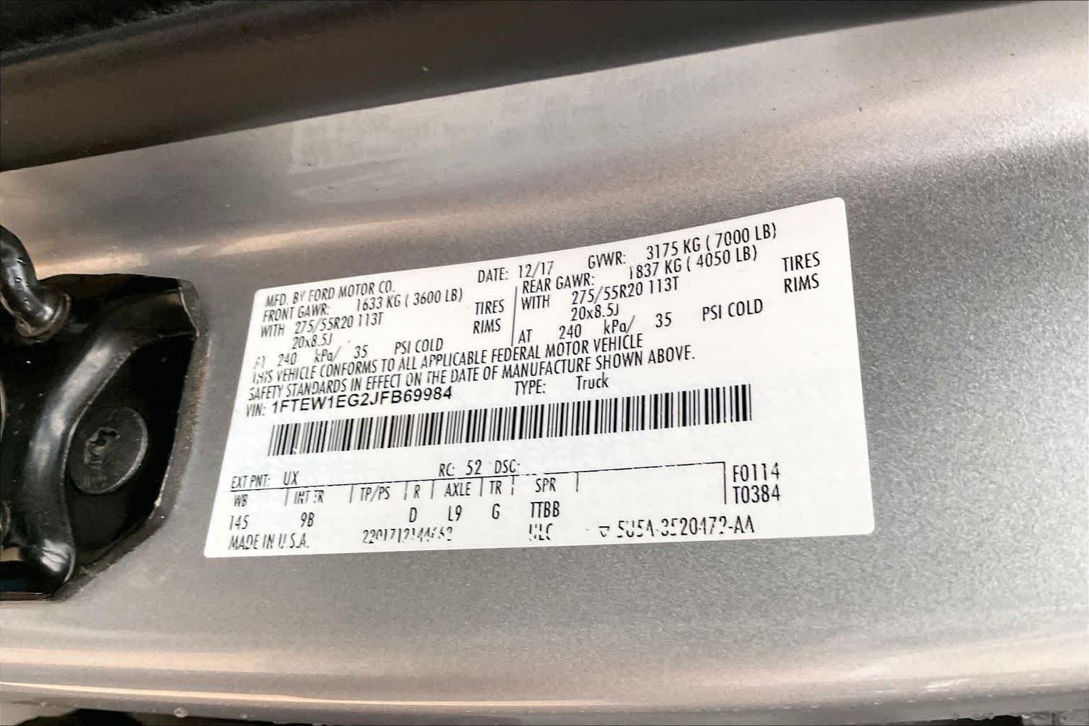 Used 2018 Ingot Silver Ford Platinum image 34