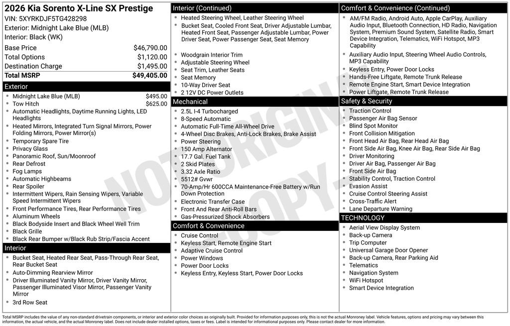 2026 Kia Sorento X-Line SX Prestige - Photo 35