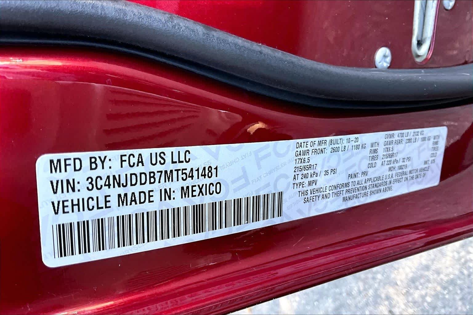 Used 2021 Velvet Red Pearlcoat Jeep Trailhawk image 33