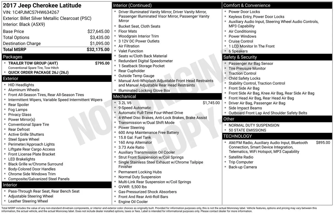 Used 2017 Billet Silver Metallic Clearcoat Jeep Latitude image 46