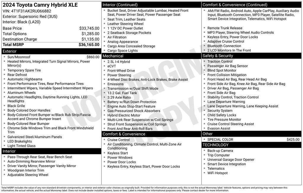 2024 Toyota Camry XLE - Photo 37