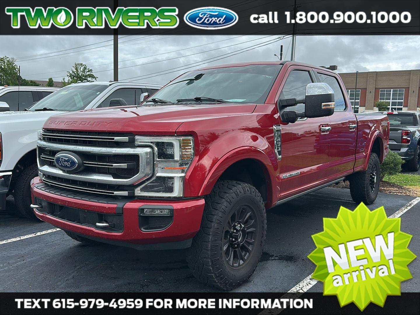 Used 2022 Rapid Red Metallic Tinted Clearcoat Ford Platinum image 1