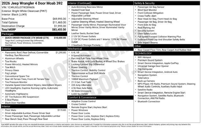 Used 2026 White Jeep Moab 392 image 32