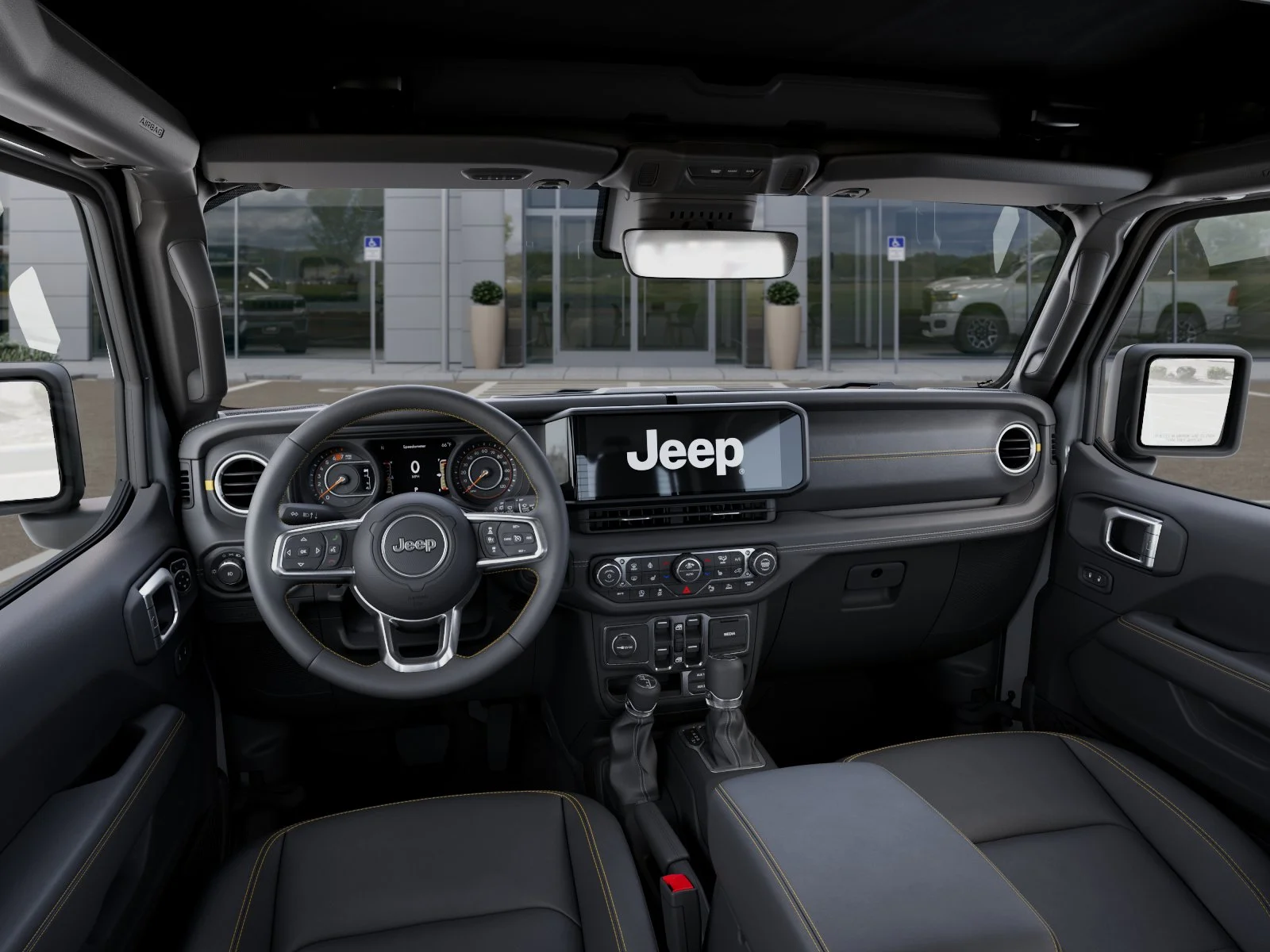 New 2026 Bright White Clear-Coat Exterior Paint Jeep Sahara image 67
