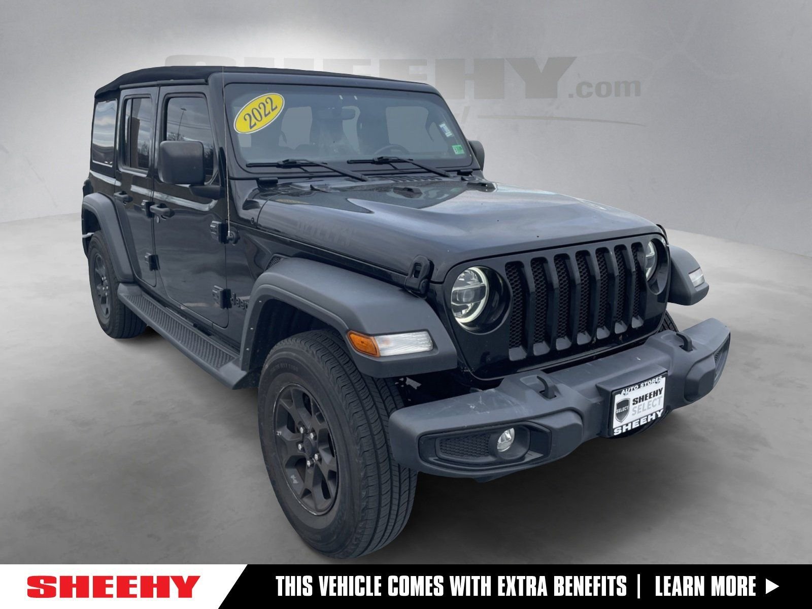 Used 2022 Black Jeep Unlimited Willys image 1