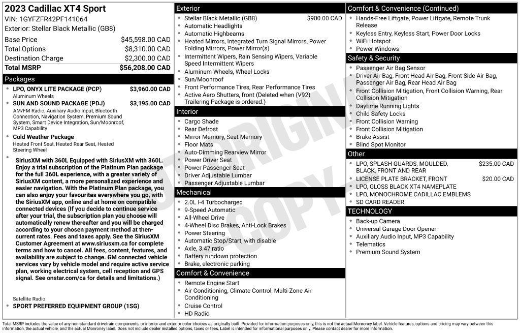 Used 2023 Black Cadillac Sport image 31