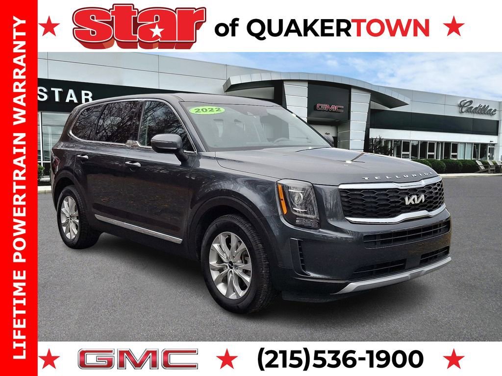 Gray 2022 Kia Telluride LX AWD SUV / Crossover All-Wheel Drive