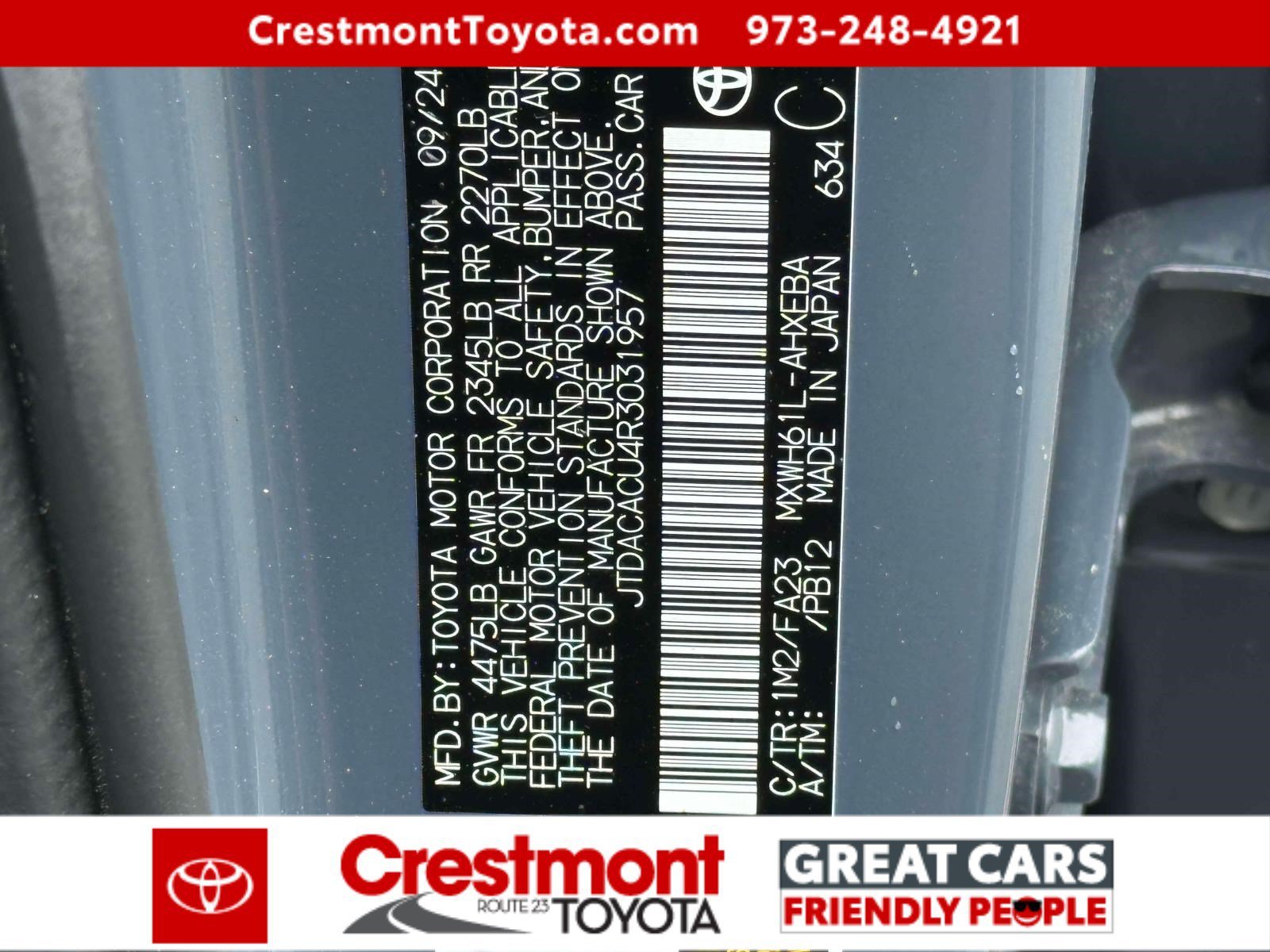 Certified Used 2024 Guardian Gray Toyota SE image 15