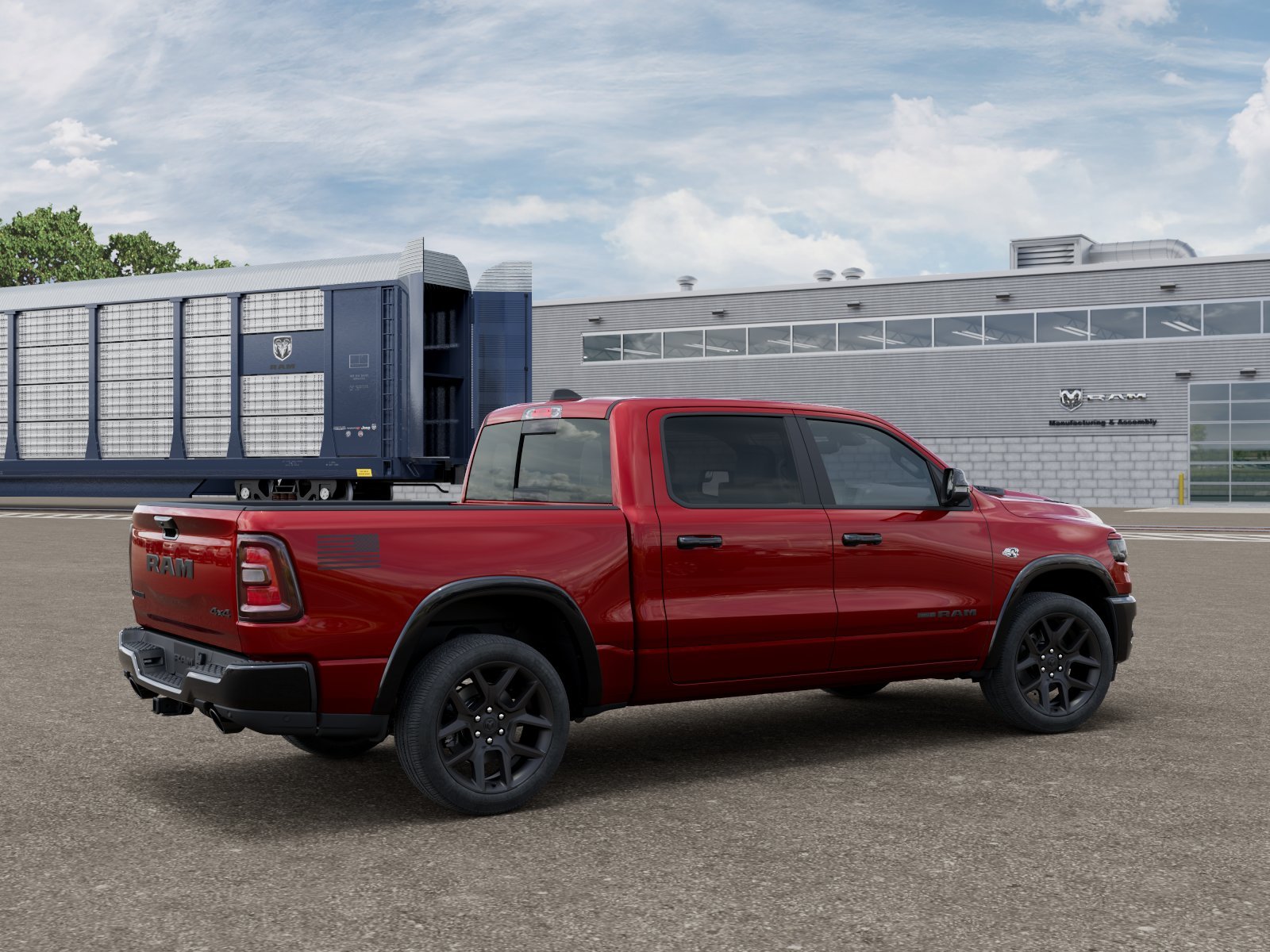 New 2026 Molten Red Pearl-Coat Exterior Paint RAM Laramie image 2