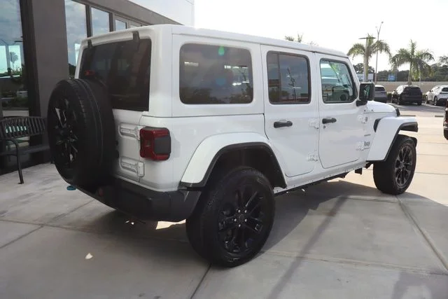 Used 2024 Bright White Clearcoat Jeep Sahara 4xe image 3
