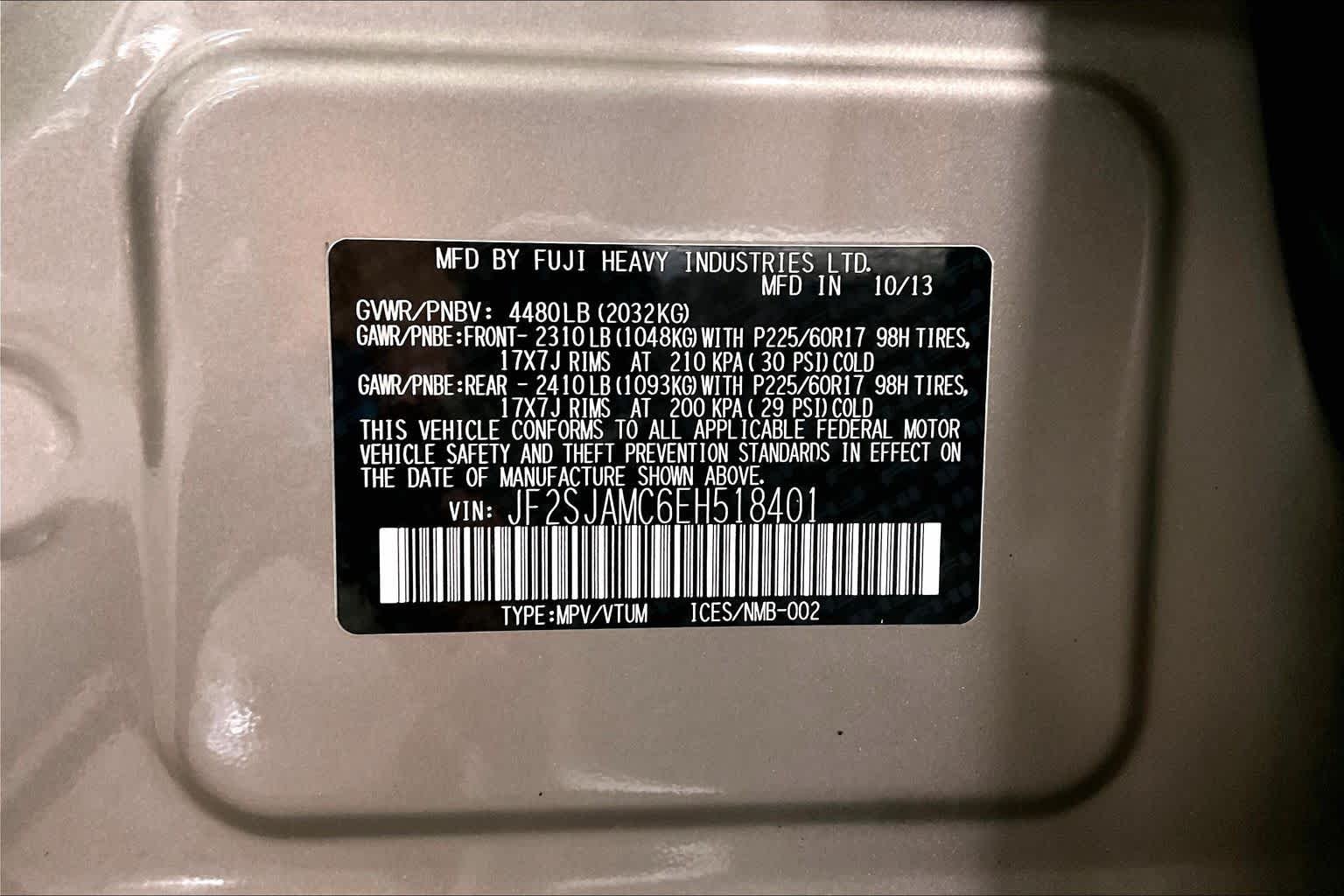 Used 2014 Burnished Bronze Metallic Subaru 2.5i Touring image 35
