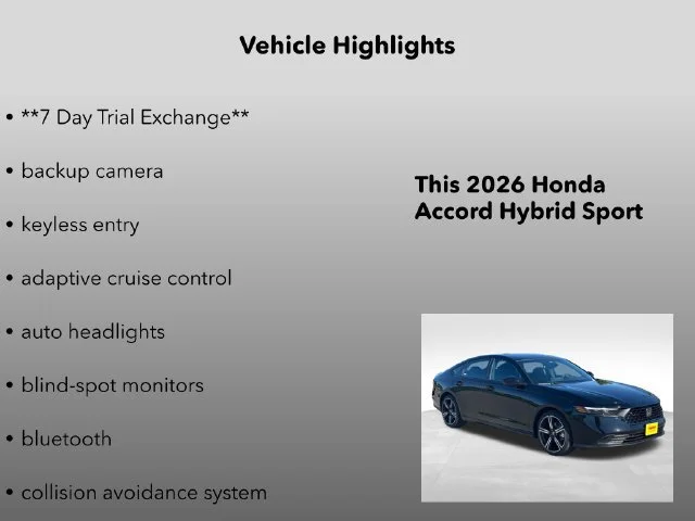 New 2026 Crystal Black Pearl Honda Sport image 5