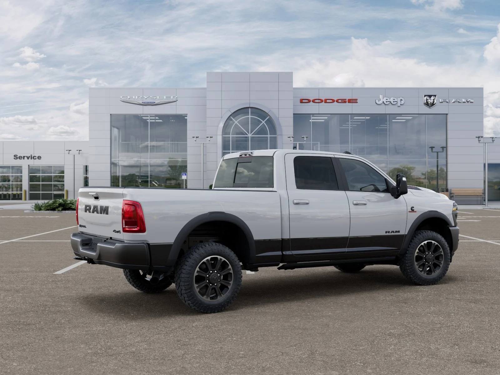 New 2026 Bright White Clearcoat RAM Rebel image 4