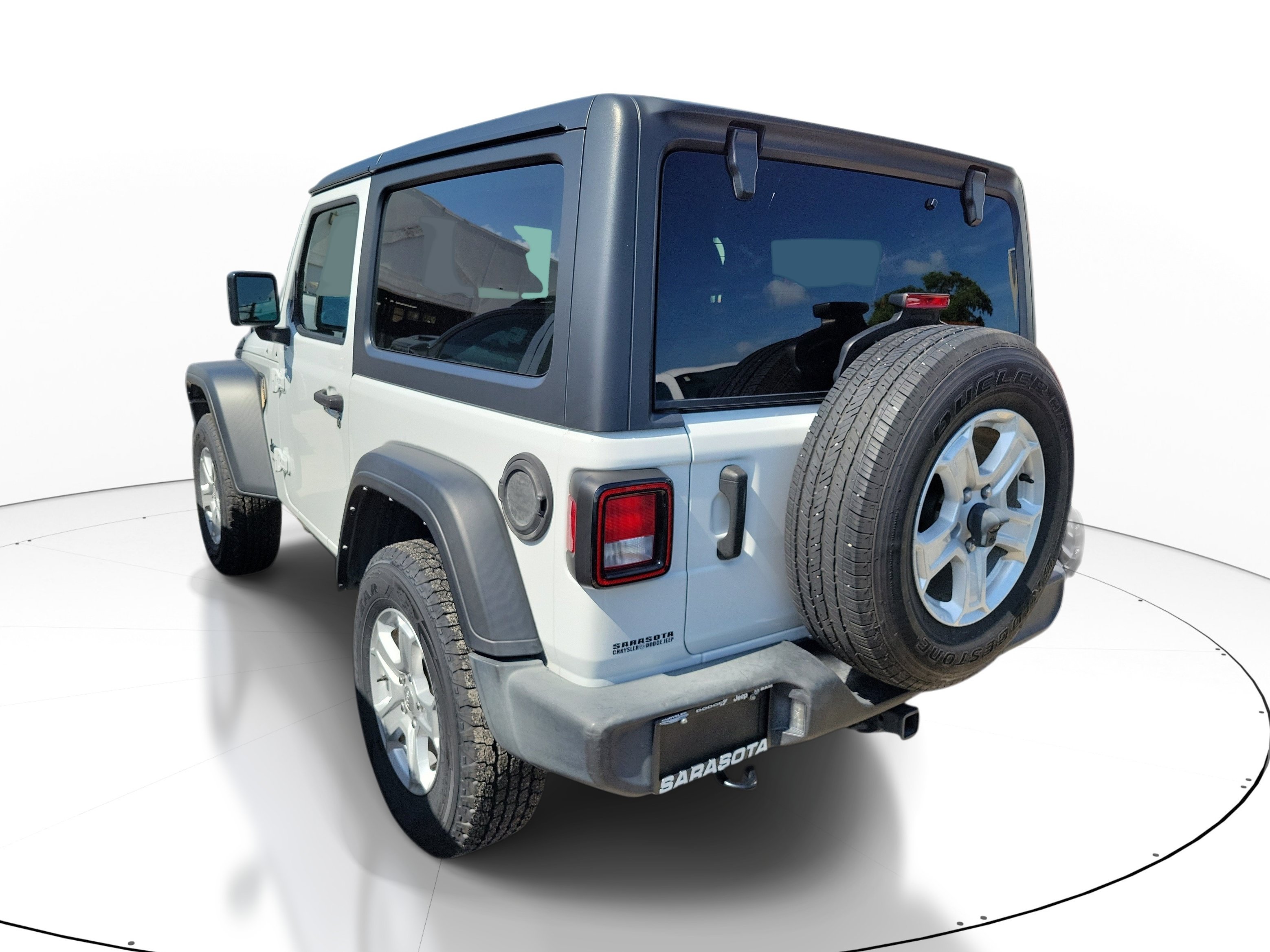 Used 2021 Bright White Clearcoat Jeep Sport S image 4
