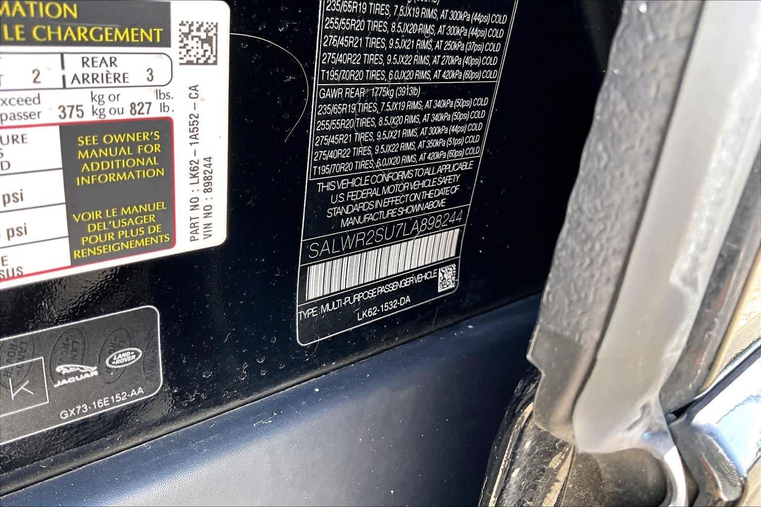 Used 2020 Borealis Black Metallic Land Rover HSE image 36