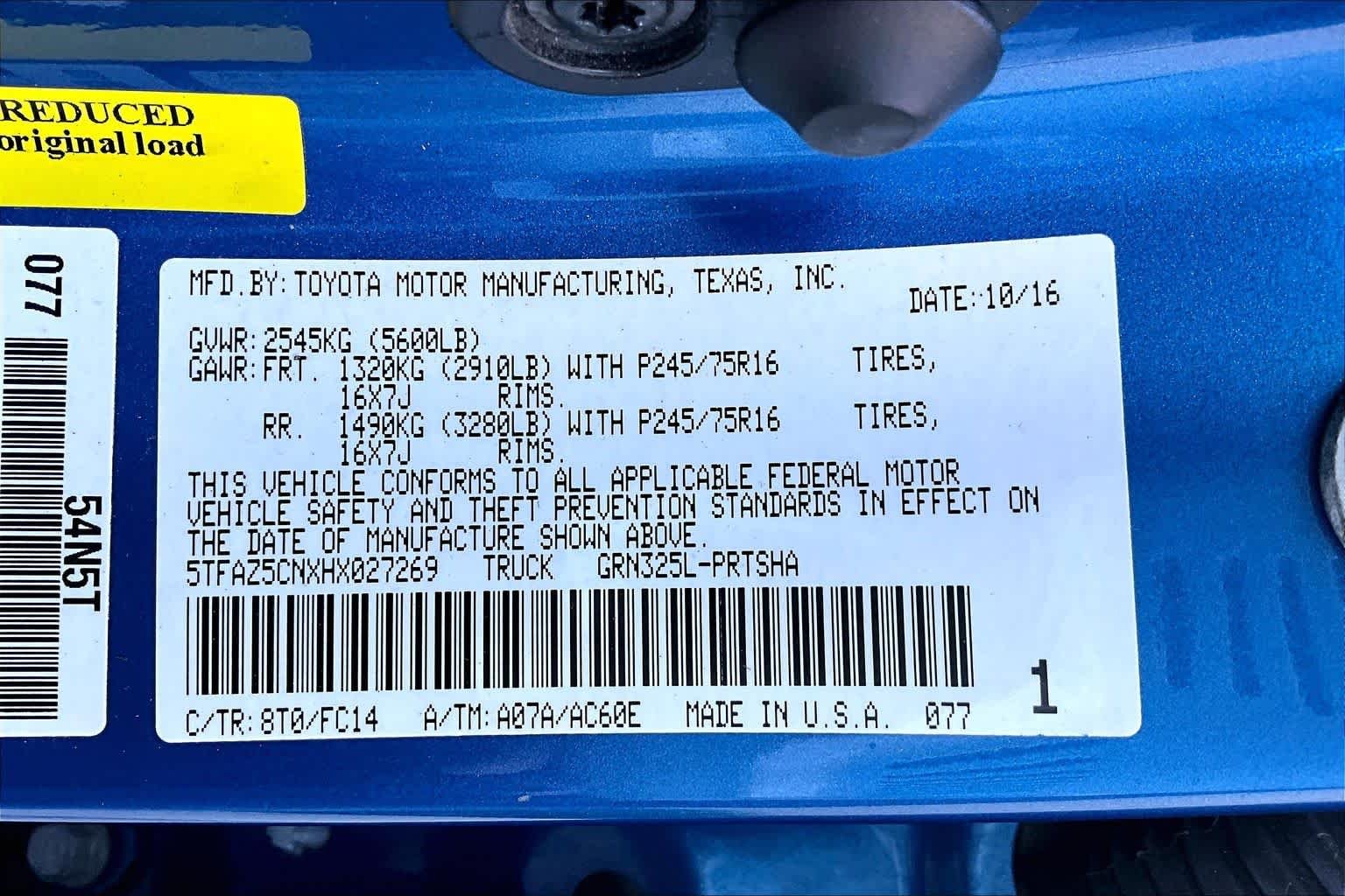 Used 2017 Blazing Blue Pearl Toyota SR5 image 35