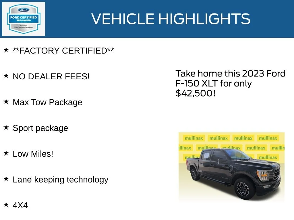 Certified Used 2023 Black Ford XLT image 11
