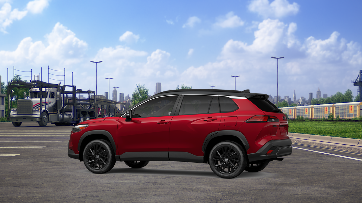 New 2026 Soul Red Crystal  with Jet Black roof Toyota Hybrid XSE image 5