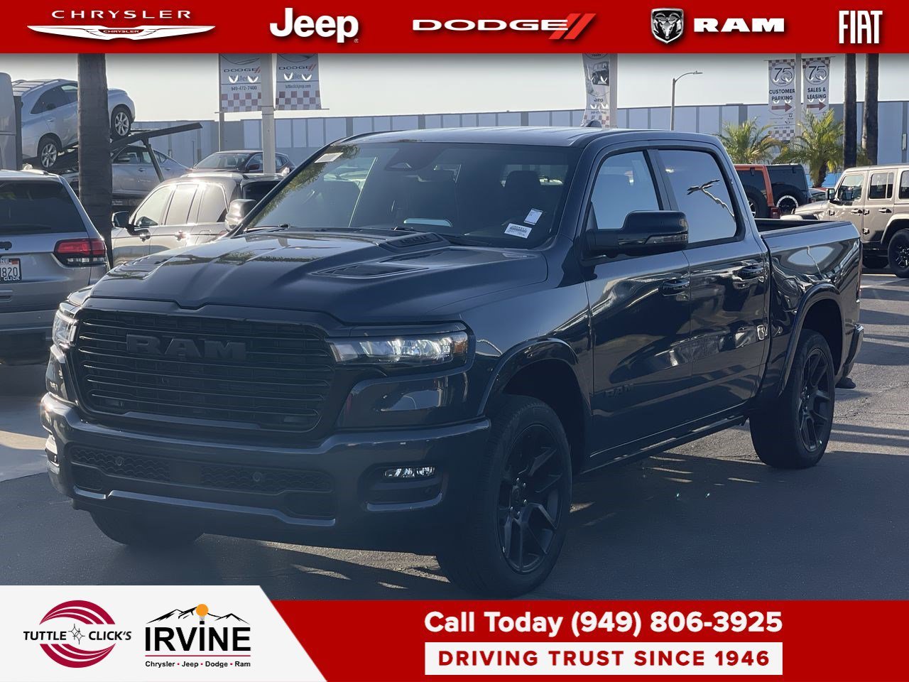 New 2026 Forged Blue Metallic Exterior Paint RAM Laramie image 3