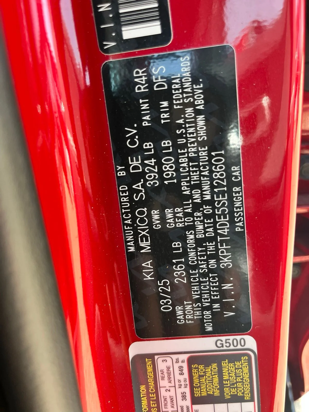 Used 2025 Red Kia LXS image 13