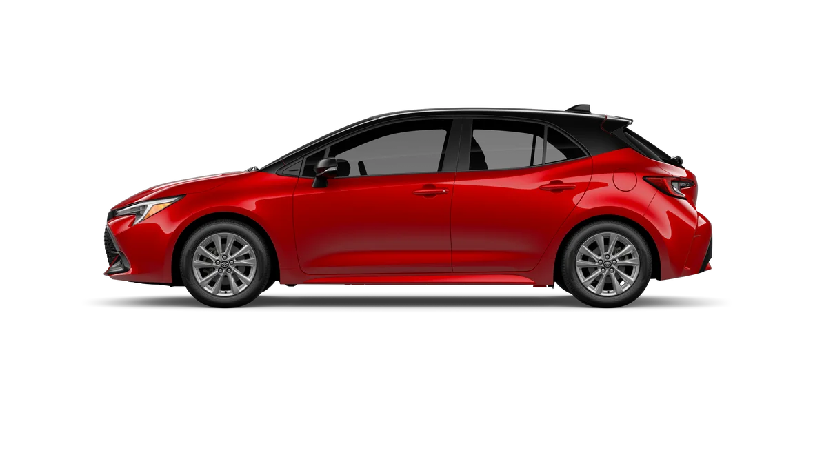 New 2027 Finish Line Red with Black roof Toyota SE image 25
