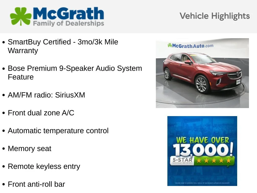 Used 2022 Red Buick Avenir image 6