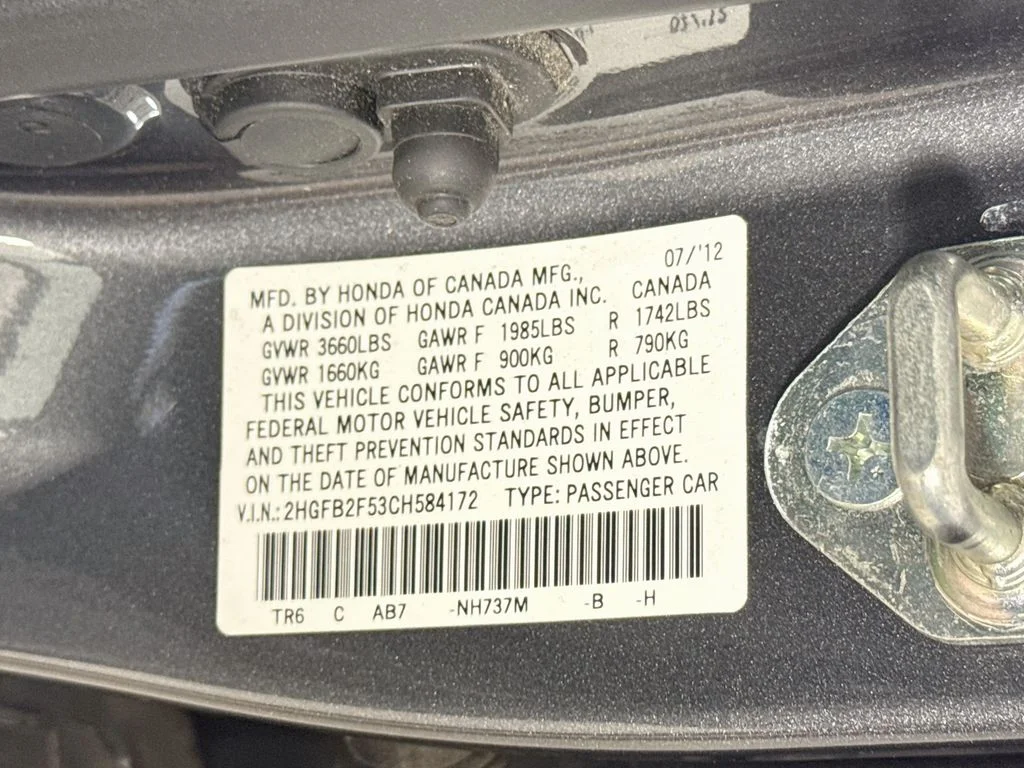 Used 2012 Urban Titanium Metallic Honda LX image 28
