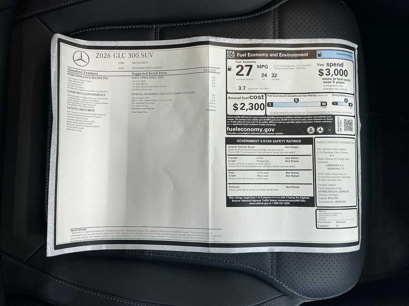 Certified Used 2026 Polar White Mercedes-Benz GLC 300 image 21