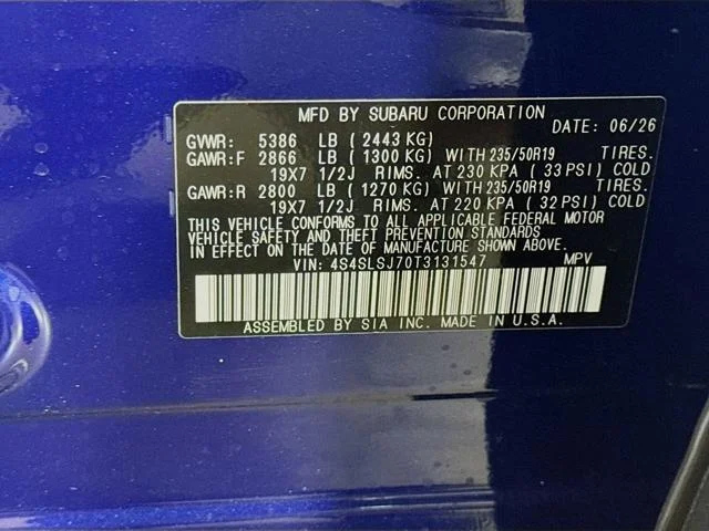 New 2026 SAPPHIRE BLUE PEARL Subaru Sport Hybrid image 43