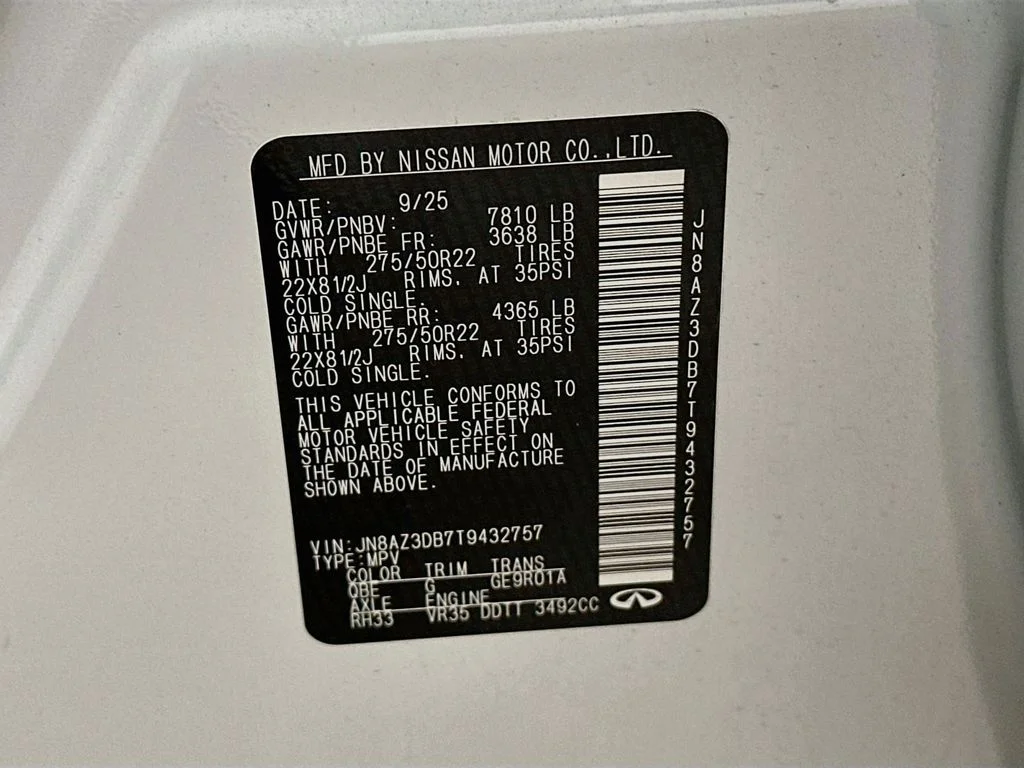 Certified Used 2026 White INFINITI SPORT image 36