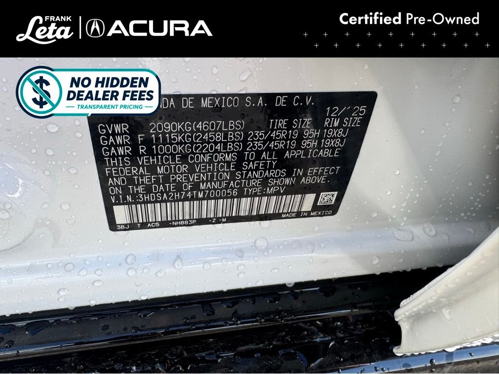 Certified Used 2026 Platinum White Pearl Acura  image 23