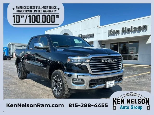 New 2026 Diamond Black Crystal Pearl-Coat Exterior Paint RAM Laramie image 1