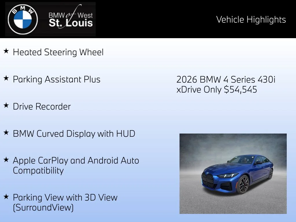 Certified Used 2026 Blue BMW 430i xDrive Gran Coupe image 24