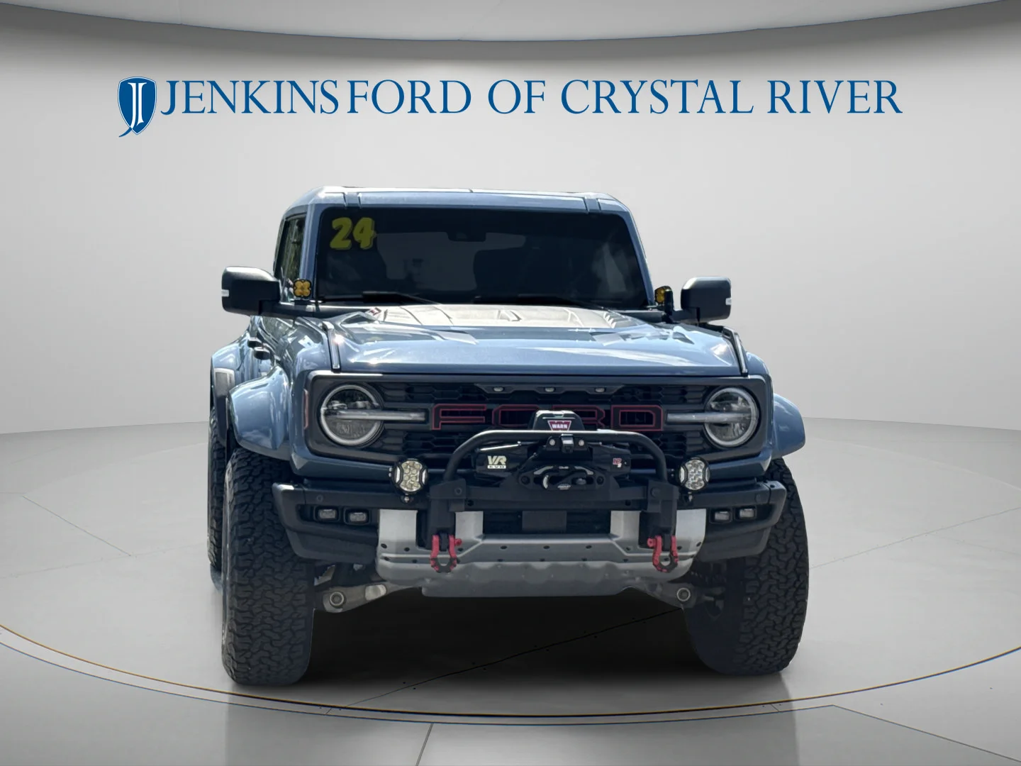 Used 2024 Azure Gray Metallic Tri-Coat Ford Raptor image 14