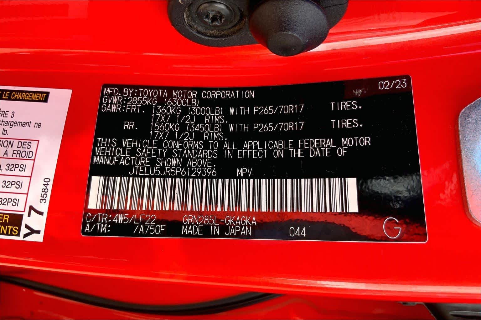 Certified Used 2023 Solar Octane Toyota TRD Pro image 37