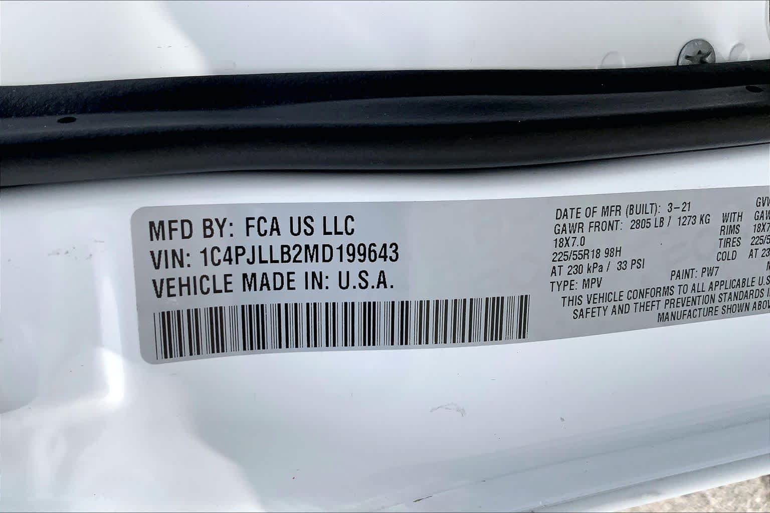 Used 2021 Bright White Clearcoat Jeep Altitude image 32