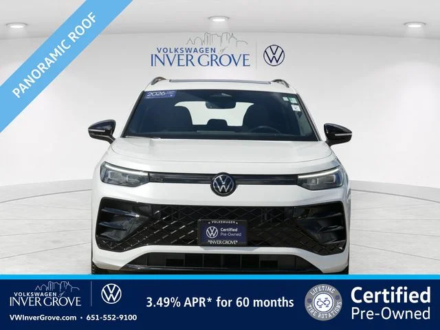 Certified 2026 Volkswagen Tiguan SE R-LINE BLACK with VIN 3VVGR7RM9TM005526 for sale in Inver Grove Heights, Minnesota