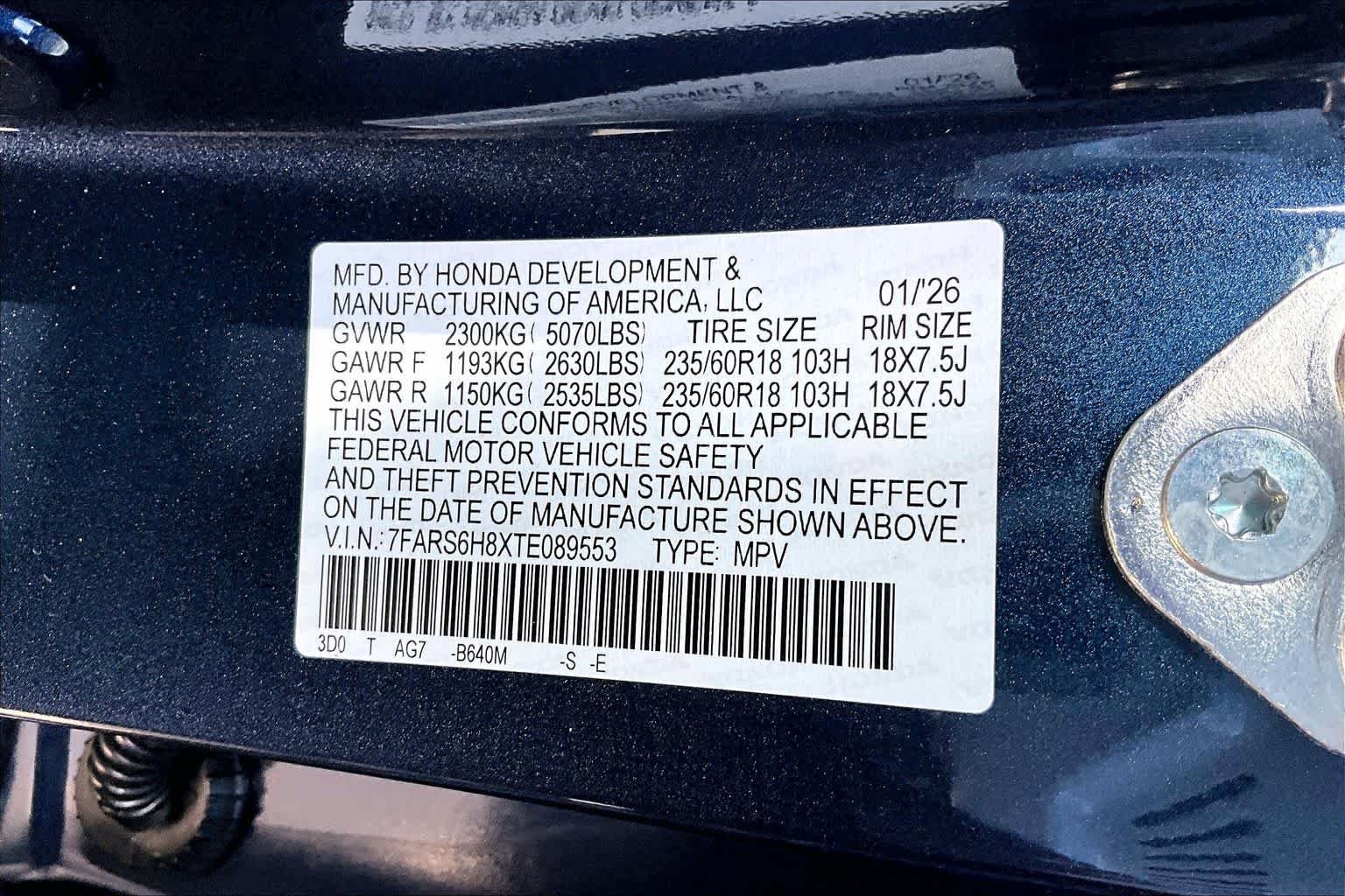 New 2026 Canyon River Blue Metallic Honda Sport-L image 18